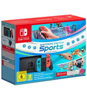 Nintendo Switch Console 1.1 Neon Blue/Neon Red +Switch Sport +Fascia +3 Mesi